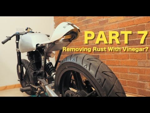 Honda CB125 Cafe Racer Build - Part 7 - Rusty Tank Clean & Seat Work