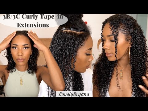 3B/3C Curly Tape-In Extensions| LovelyBryana x...