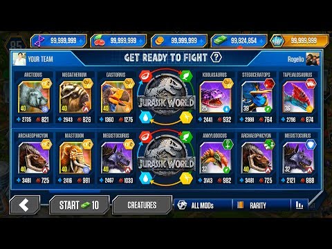 SUPER MODs 999+ PVP BATTLE ALL CENOZOIC | JURASSIC WORLD THE GAME
