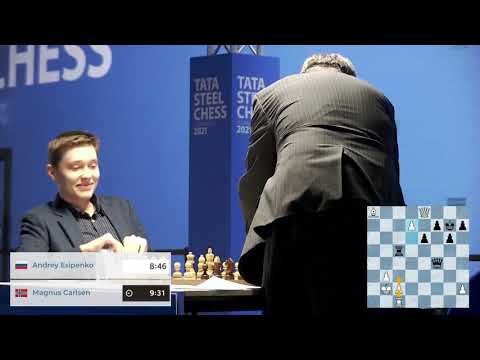 Emotional reaction after 18 year old GM Andrey Esipenko beats the chess world champion