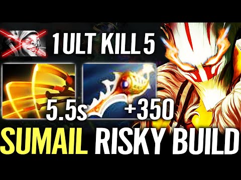 🔥 SUMAIL Juggernaut Fast Divine Rapier Risky Build vs 5 MEEPO — Imba 5.5s Omnislash Dota 2 Pro