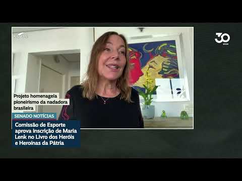 Comissão de Esporte aprova nome de Maria Lenk no 'Livro dos Heróis da Pátria'