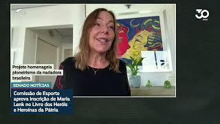 Comissão de Esporte aprova nome de Maria Lenk no 'Livro dos Heróis da Pátria'