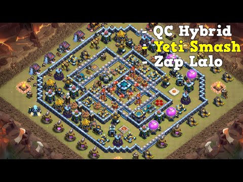 How to 3 Star Popular Bases - 3 Strategies Yeti Smash, QC Hybrid, and Zap Lalo  | iTzu Base | Raze
