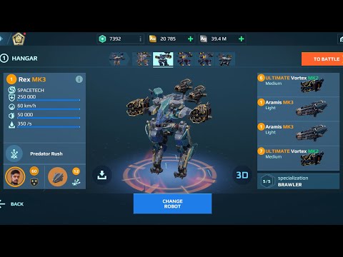Rex Aramis Vortex Ultimate | War Robots Gameplay 
