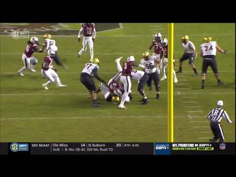 2019 USC vs Vanderbilt - Kobe Smith and Ernest Jones Tackle for Loss