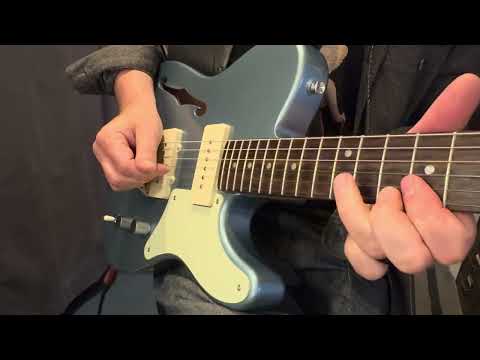 Squier FSR Thinline Cabronita, Ice Blue Metallic w/Matching Headstock & Upgrades, Paranormal Fender Telecaster image 12