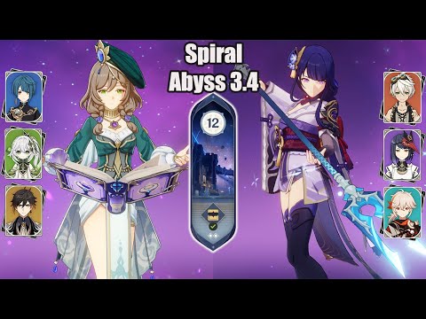 C1 Lisa Hyperbloom and C0 Raiden Shogun Hyper Carry Floor 12 SPIRAL ABYSS 3.4 - Genshin impact