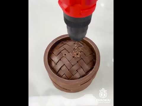 basket shape chakalet under ice cream #viralvideo