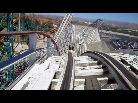 Colossus front seat on-ride HD POV Six Flags Magic Mountain