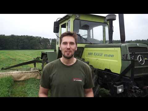 MB-Trac 1500 Power | Mowing grass on the 3rd cut | Krone Easy Cut 430