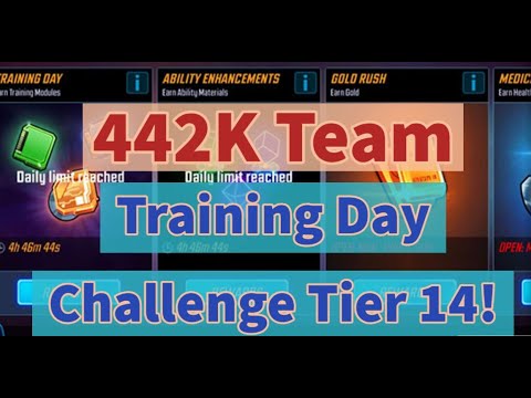 Training Day Tier 14 Guide with 442K Team | How to 3 Star Challenge | MARVEL Strike Force