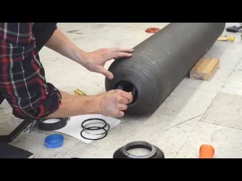 Part of a video titled How To Repair and Rebuild a Bottom Mount Type Accumulator - YouTube