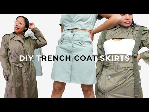 DIY Designer Trench Coat Skirts for MOST Amazing 2...
