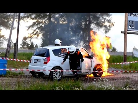 MRC Rally Levoča 2020 Citroen C2 Miklovič Adamčik -horiace auto posádka v poriadku!