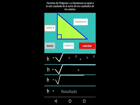 Teorema de Pitágoras,cálculo video