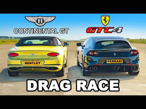 Ferrari GTC4 v Bentley GT: DRAG RACE