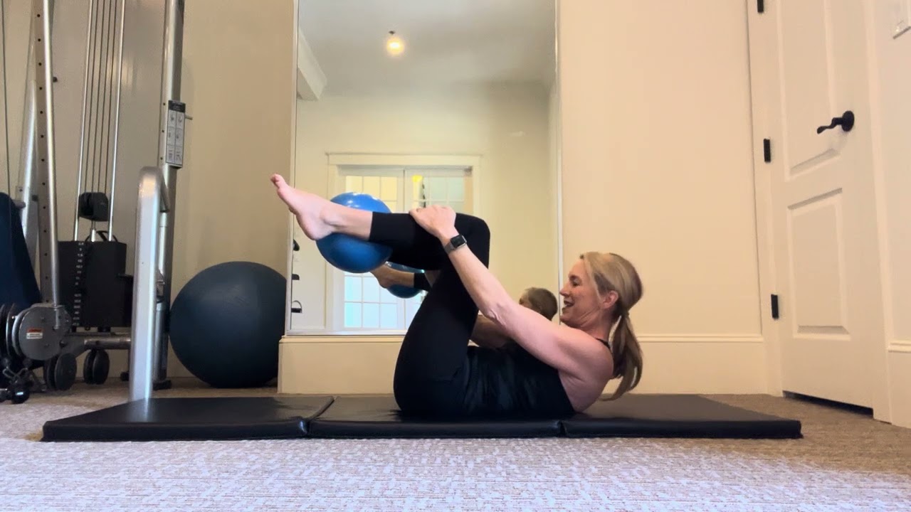 Double Leg Stretch with Pilates Ball