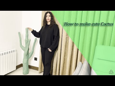 Einfacher & günstiger DIY-Kaktus aus Recyclingmaterialien: Einzigartige Deko-Idee