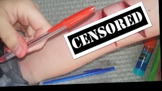 Fake Wound.. ONLY USING Glue and Pens!