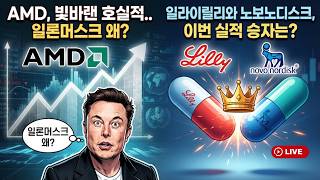 [미국개장]  AMD, 빛바랜 호실적..일론머스크 왜?｜일라이릴리와 노보노디스크, 이번 실적 승자는?   등  📢미국증시 브리핑 (260805)