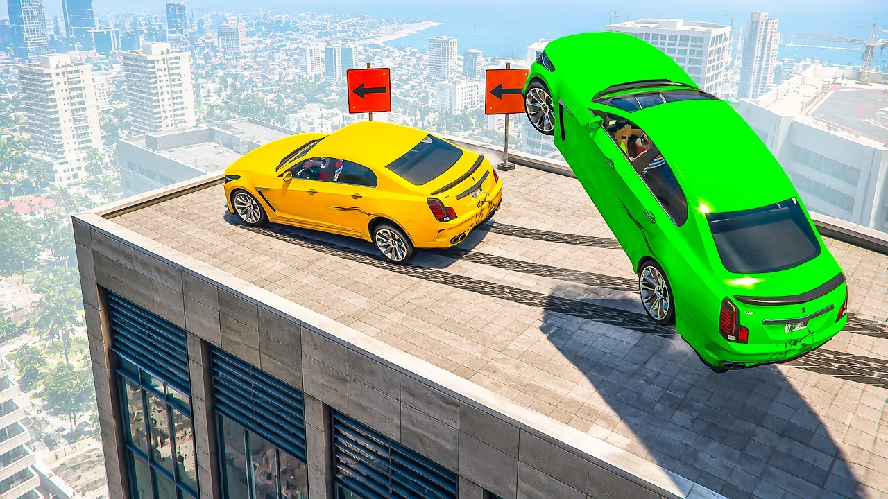 КАК ЭТО ПРОЙТИ??? СКИЛЛ ТЕСТ ПО КРЫШАМ ГОРОДА!!! УГАР В GTA ONLINE!!!