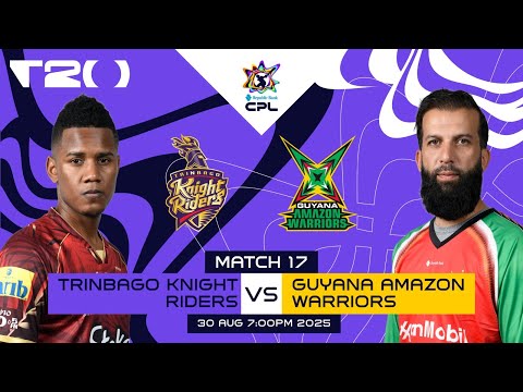 LIVE | Trinbago Knight Riders vs Guyana Amazon Warriors | CPL 2025