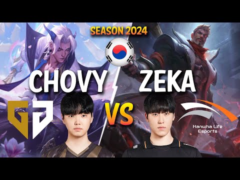 GEN Chovy vs HLE Zeka - Chovy YONE vs Zeka JAYCE Mid - Patch 14.6 KR Ranked CHALLENGER | lolrec
