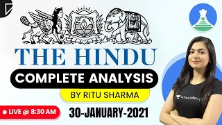 Download lagu 30-January-2021 | The Hindu Complete Analysis | UPSC CSE/IAS 2021 | Ritu Sharma mp3