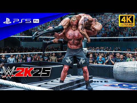 WWE 2K25 - The Rock vs. Brock Lesnar | No Holds Barred Match at Wrestlemania | PS5™ Pro [4K60]