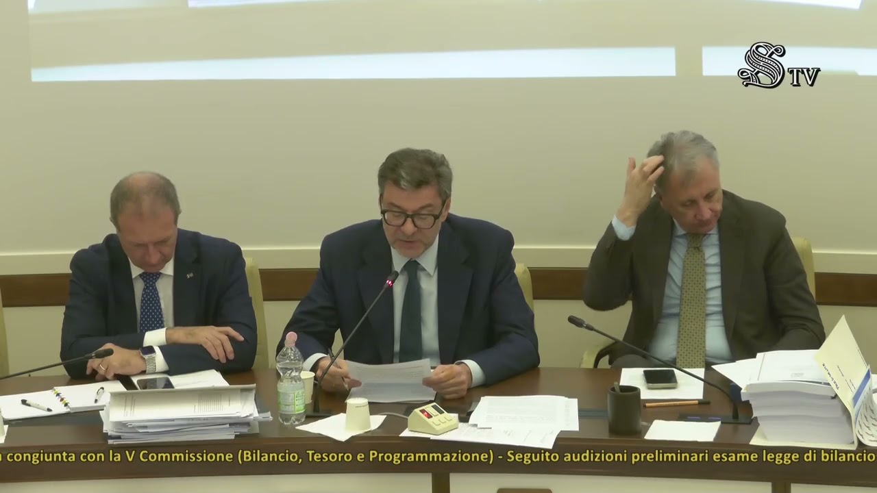 IL MINISTRO GIORGETTI IN AUDIZIONE SULLA LEGGE DI BILANCIO 2026