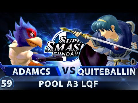 SSS 59 - AdamCS (Falco) vs. Quiteballin (Marth) - SSBM Pool A2 LQF - Smash Melee