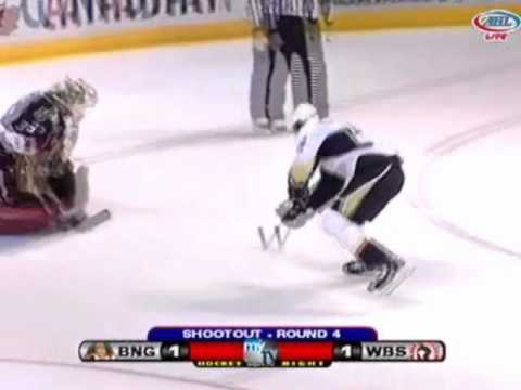 Keven Veilleux shootout Goal vs. Barry Brust - 10/23/2010 vs. Binghamton Senators