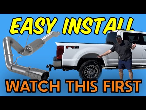 F250 Exhuast Install - MBRP 4 inch - 7.3 Gas Godzilla!