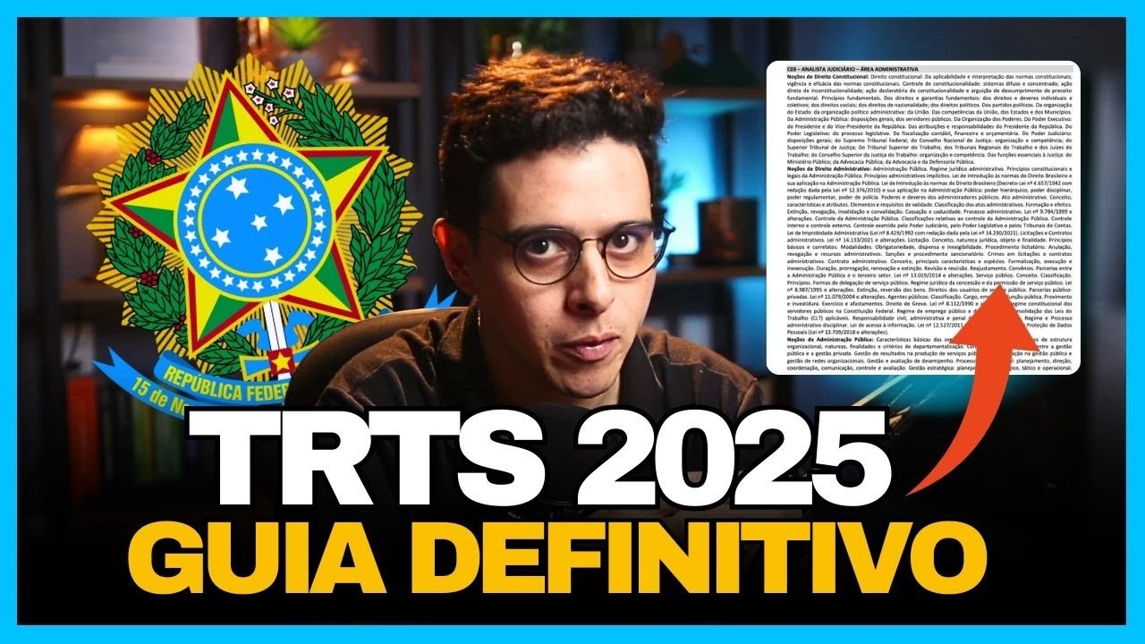 COMO ESTUDAR PARA CONCURSOS DE TRTs 2024 e 2025 l GUIA DEFINITIVO