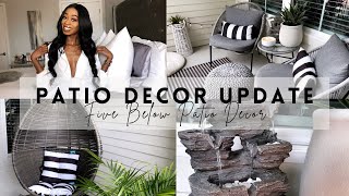 PATIO DECOR TOUR | MODERN APARTMENT BALCONY DECOR | FIVE BELOW PATIO DECOR | DOSSIER PERFUME REVIEW