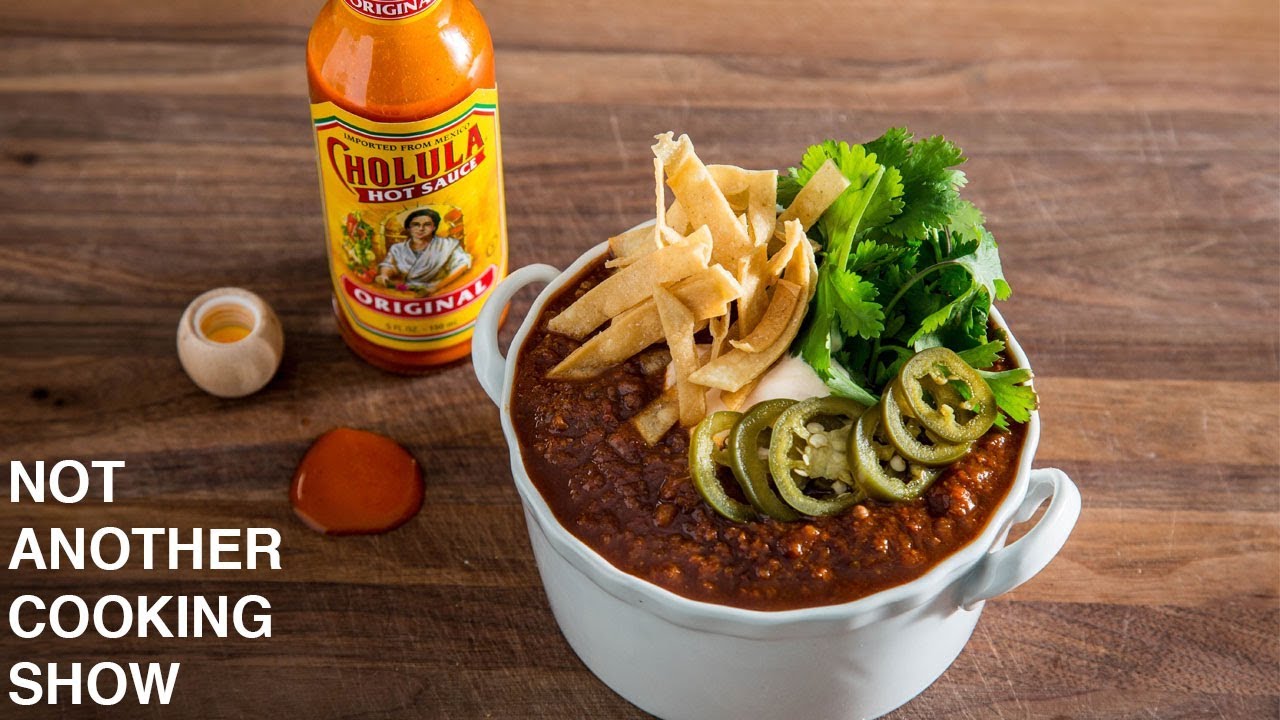 WHEAT BEER CHILI WITH MEXICAN CHOCOLATE