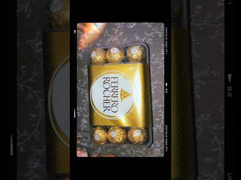 Ferrero Rocher chocolate Box unboxing 🍫 #chocolate #unboxing #ferrerorocher #favorite #shorts