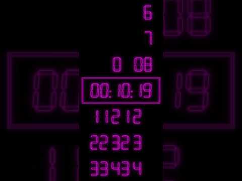 12h Hour Clock Digital 12-24 ( Portrait for Phone ) ( Purple )