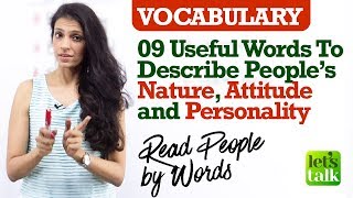 9 English words to describe one’s Nature, Attitude & Personality | Free English speaking lesson.