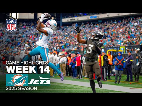 Miami Dolphins vs New York Jets Game Highlights | 2025 NFL Season Week 14