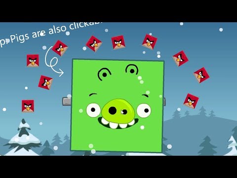 Angry Birds Kick Out Green Pigs - ALL SMALLEST BIRDS GOT KICKED BY GIANT SQUARE PIGS!