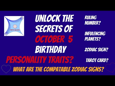 October  5  birthday personality & compatibility #zodiac #astrology #numerology #tarotcard #planets