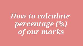 How to find percentage of marks in exam in english