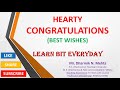 Hearty Congratulations | Best Wishes | Greeting Message on Achievement