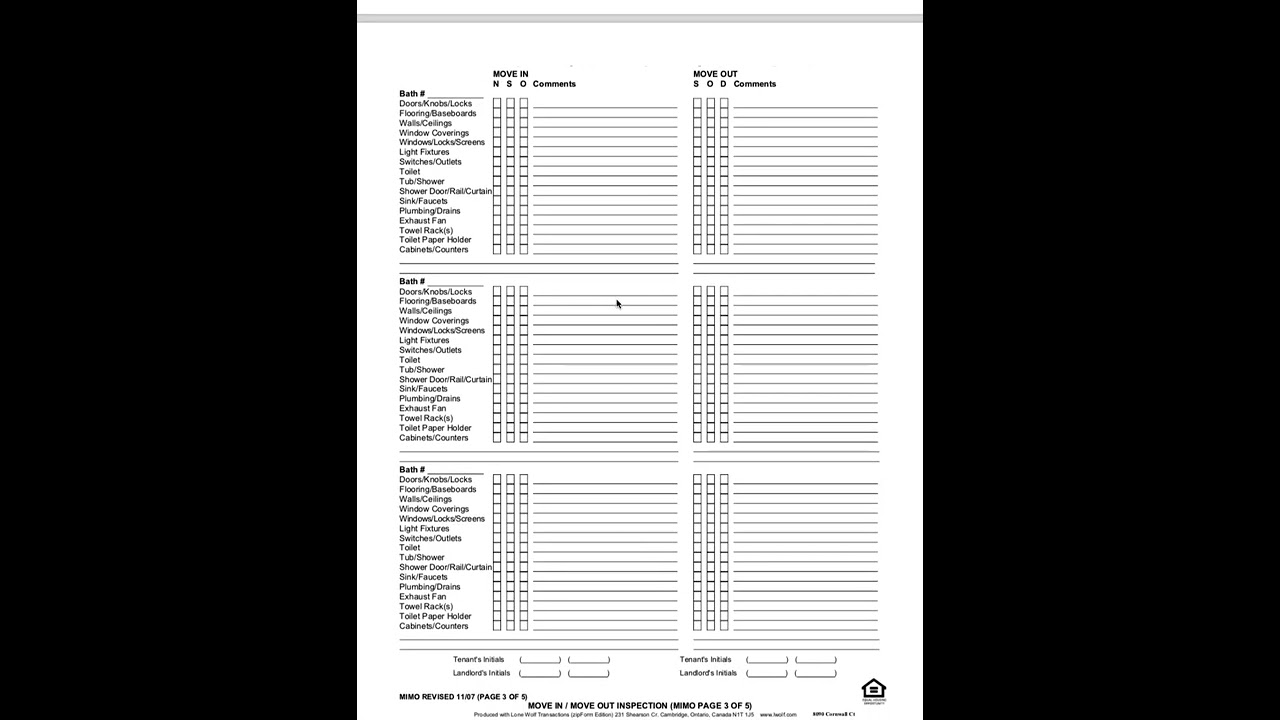 How to fill out MIMO (Move In Move Out) Form | Video