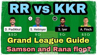 RR vs KOL SECRET TIPS TO WIN GRAND LEAGUE | KKR VS RR DREAM11 PREDICTION TIPS | RR VS KKR DREAM11