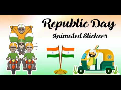Republic Day Animated Stickers