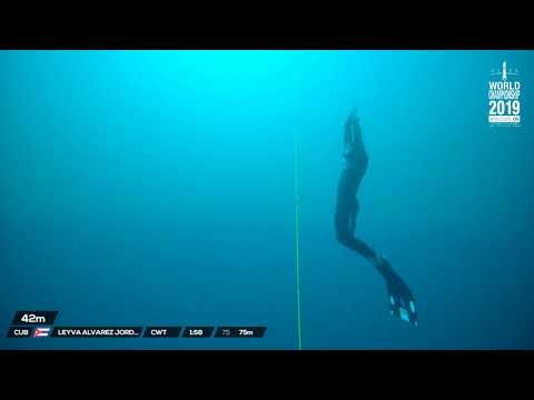 AIDA Depth World Championship Villefranche-Sur-Mer 2019 - Leyva Alvarez - CWT 75m