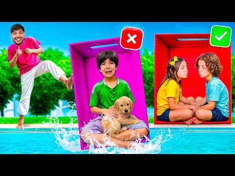 DON'T PUSH THE WRONG CHILD INTO THE POOL!!